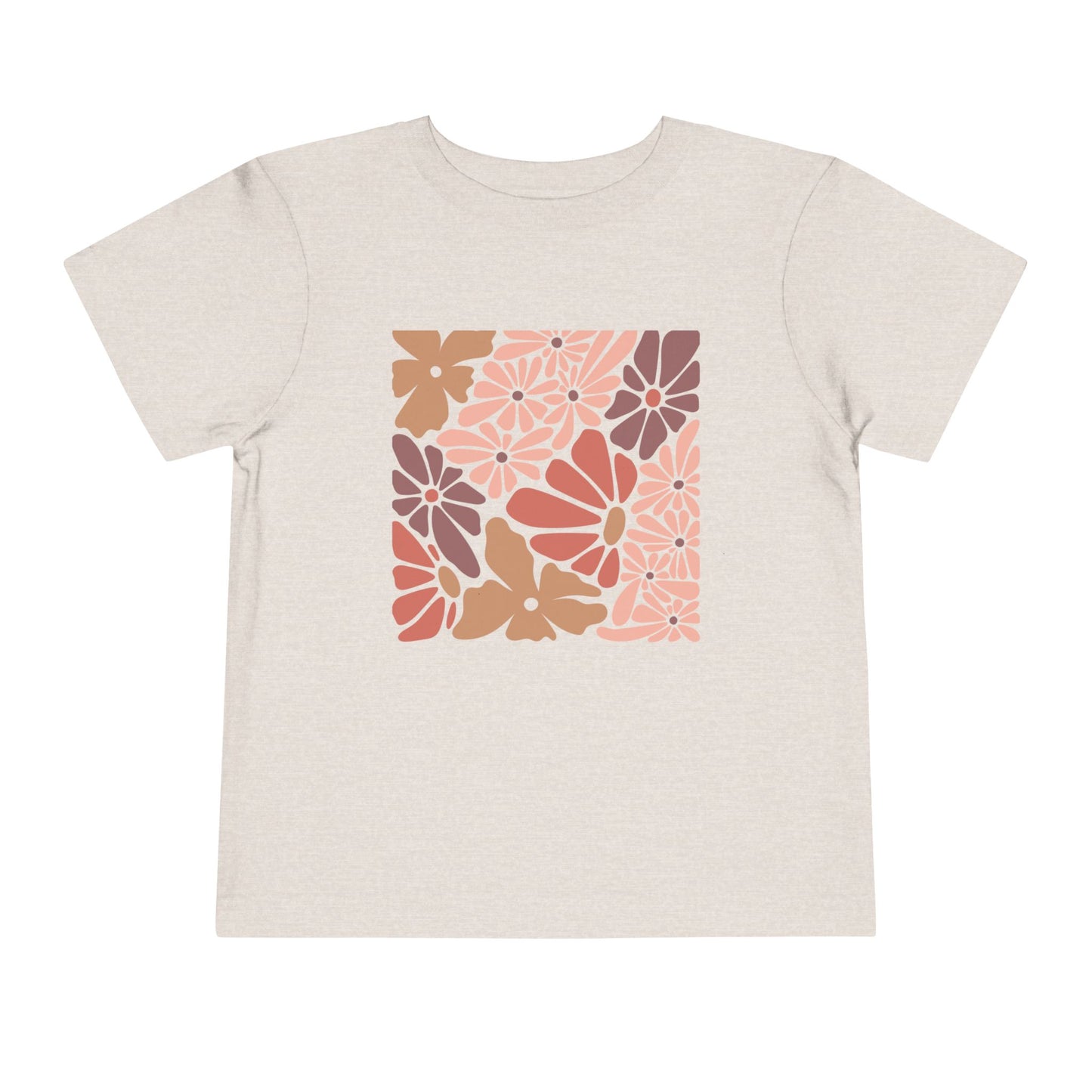 Modern Floral Print Toddler Girl T-Shirt