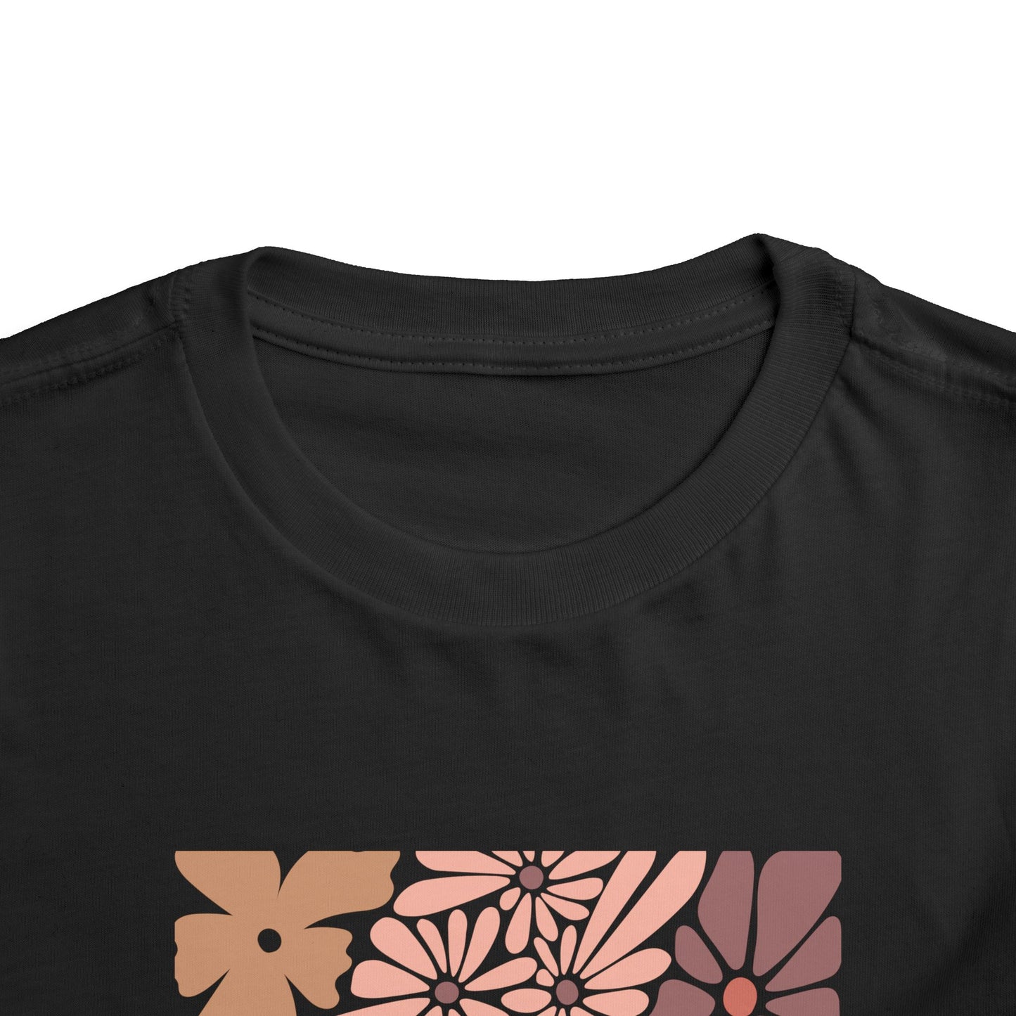 Modern Floral Print Toddler Girl T-Shirt