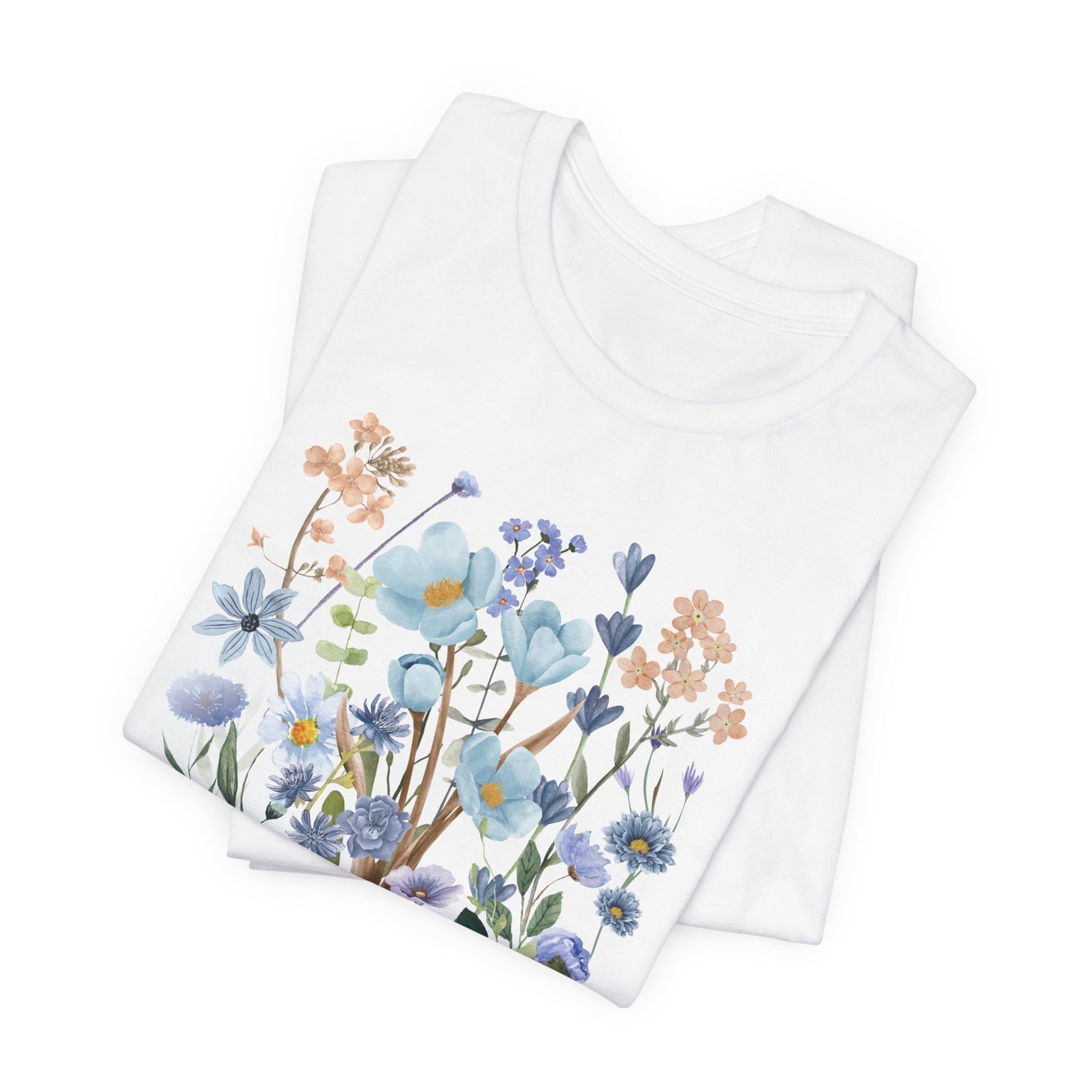 Blue Floral Print Shirt
