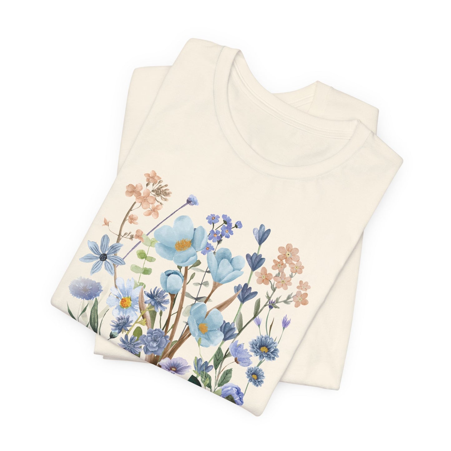 Blue Floral Print Shirt