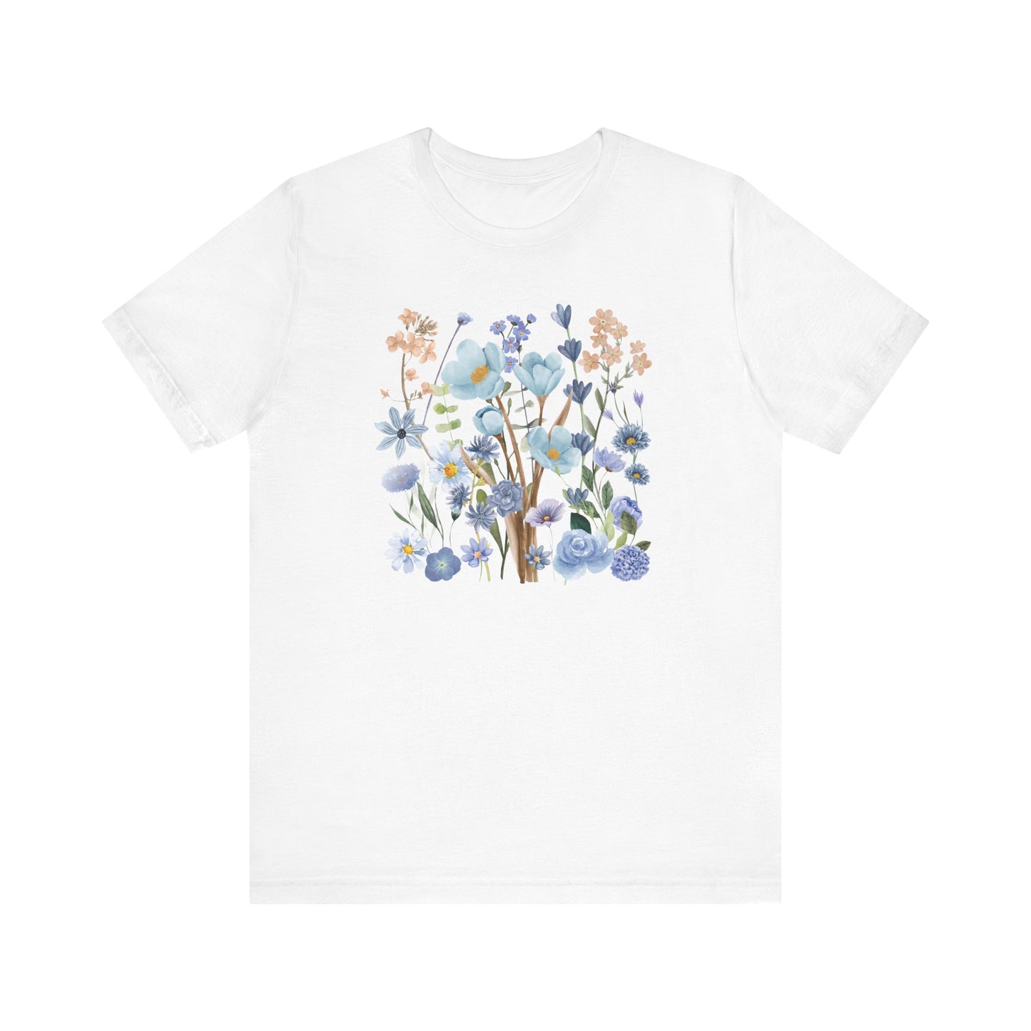 Blue Floral Print Shirt