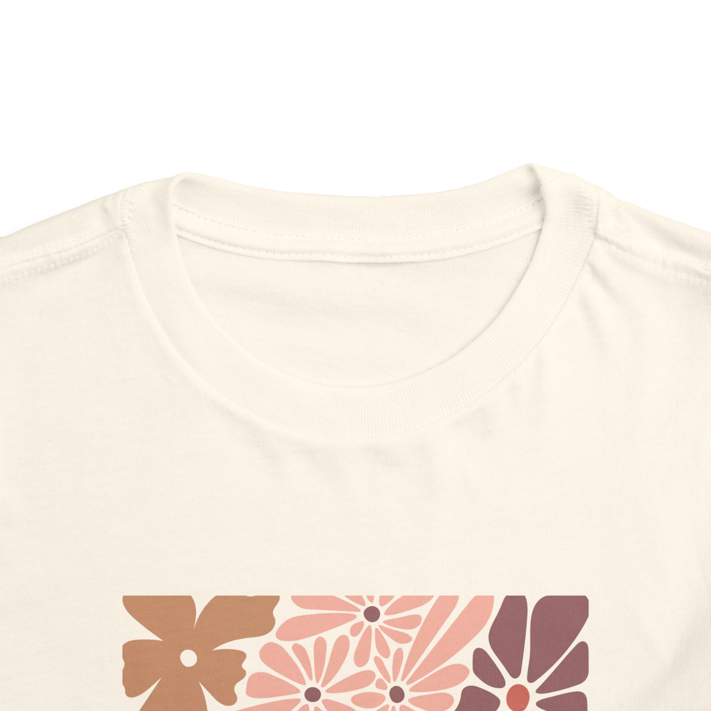 Modern Floral Print Toddler Girl T-Shirt