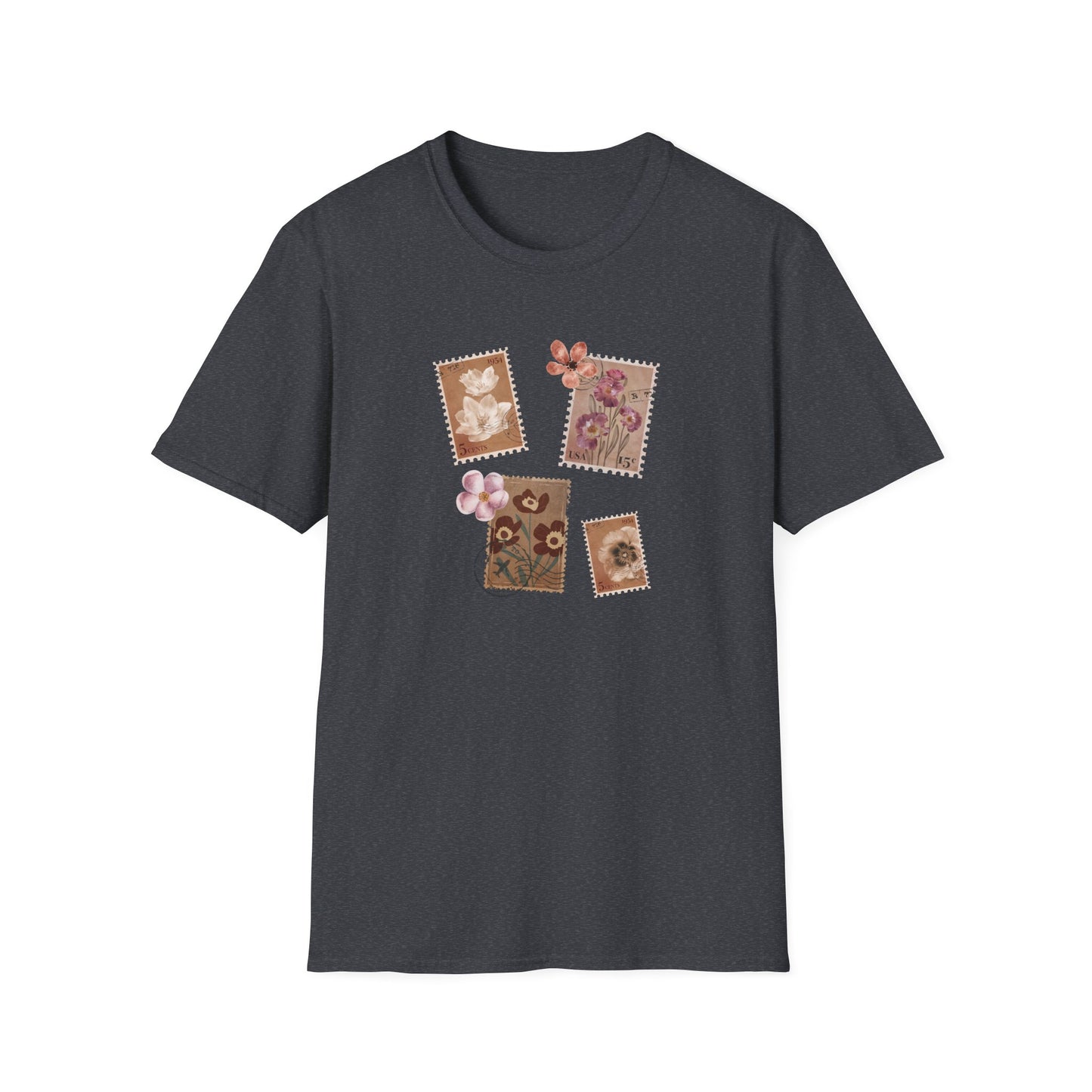 Vintage Floral Stamps T-Shirt