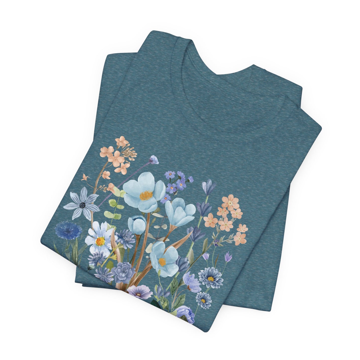 Blue Floral Print Shirt