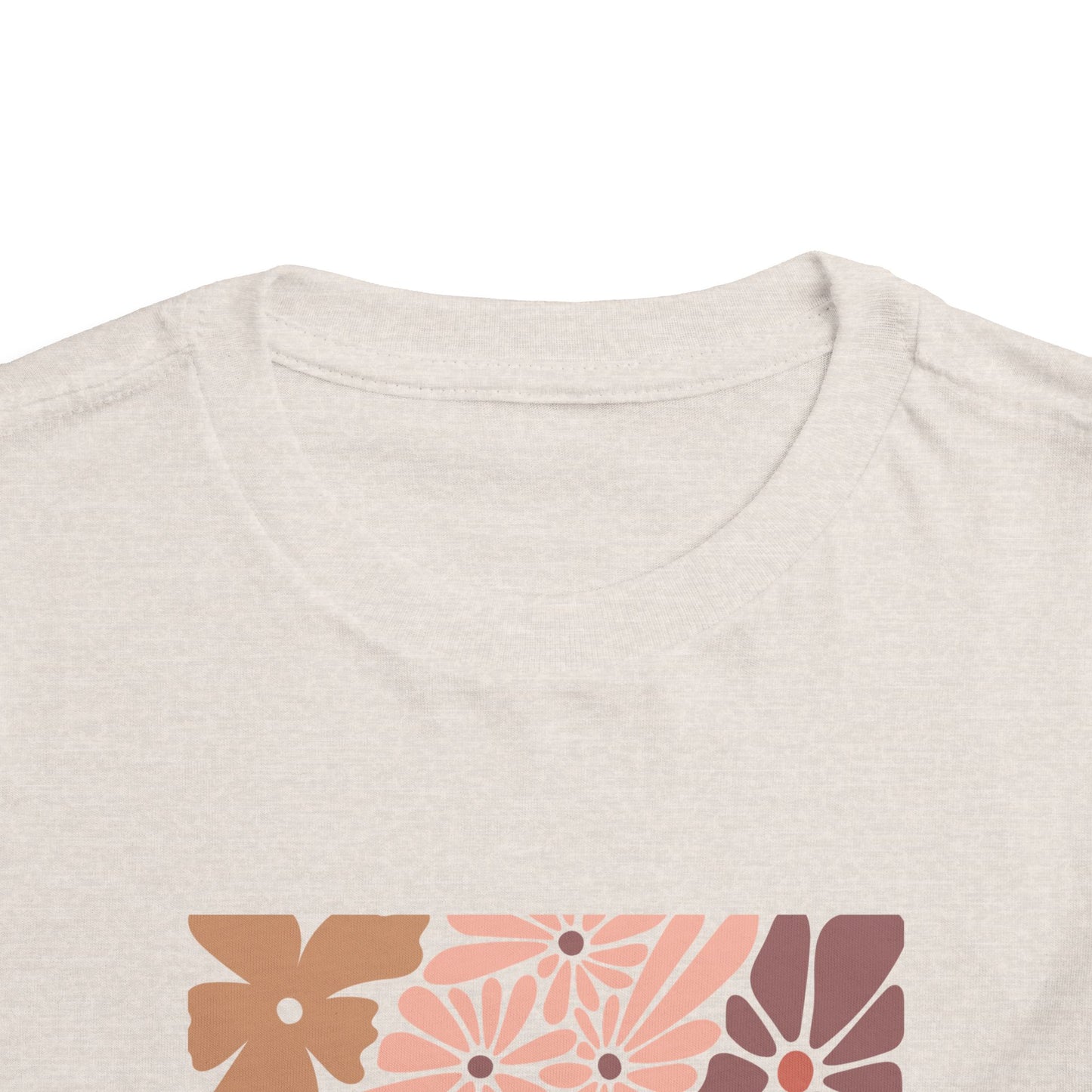 Modern Floral Print Toddler Girl T-Shirt