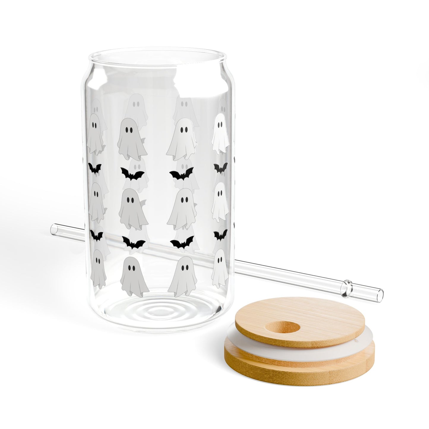 Cute Ghostly Sipper Glass – 16oz