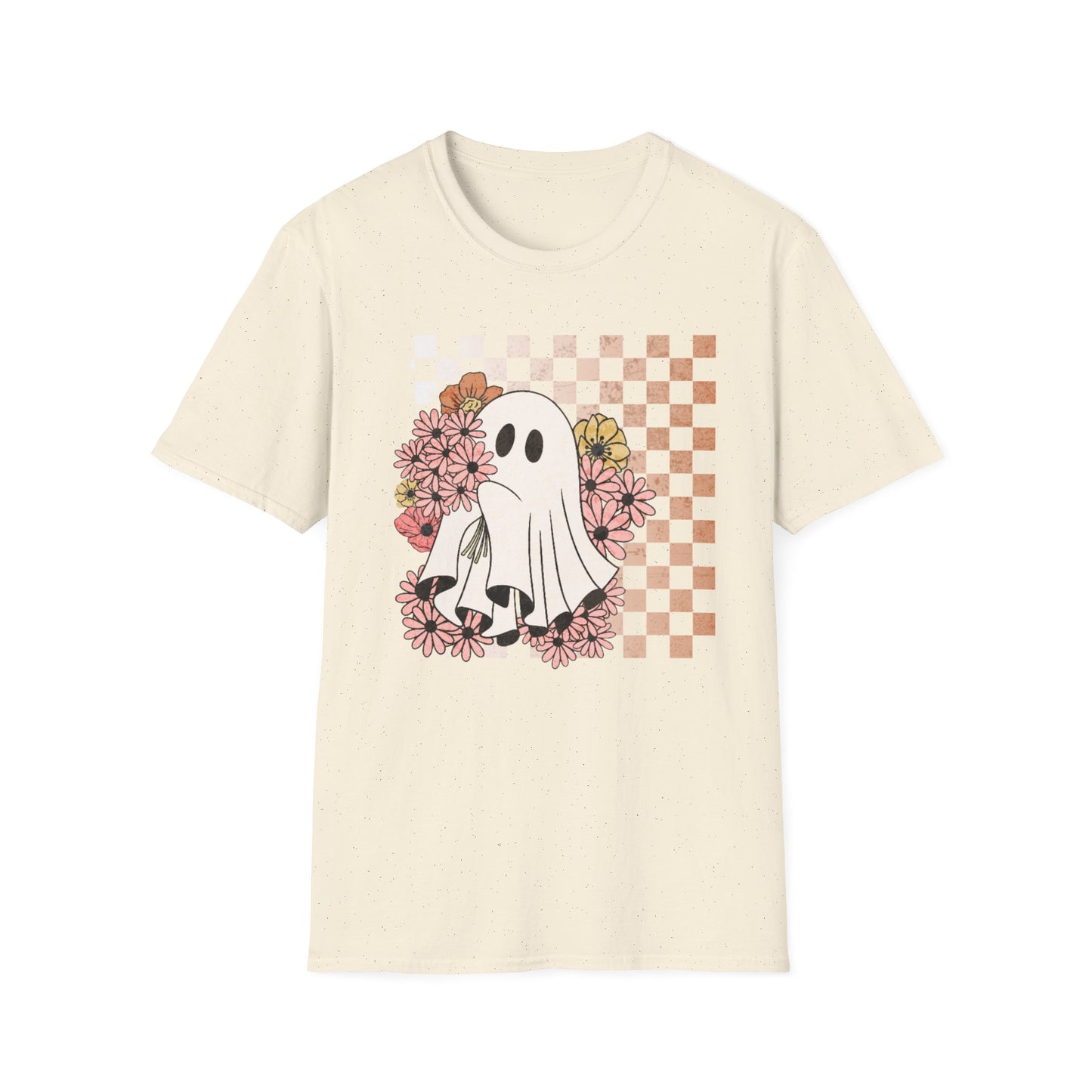 Cute Ghost Checkered T-Shirt