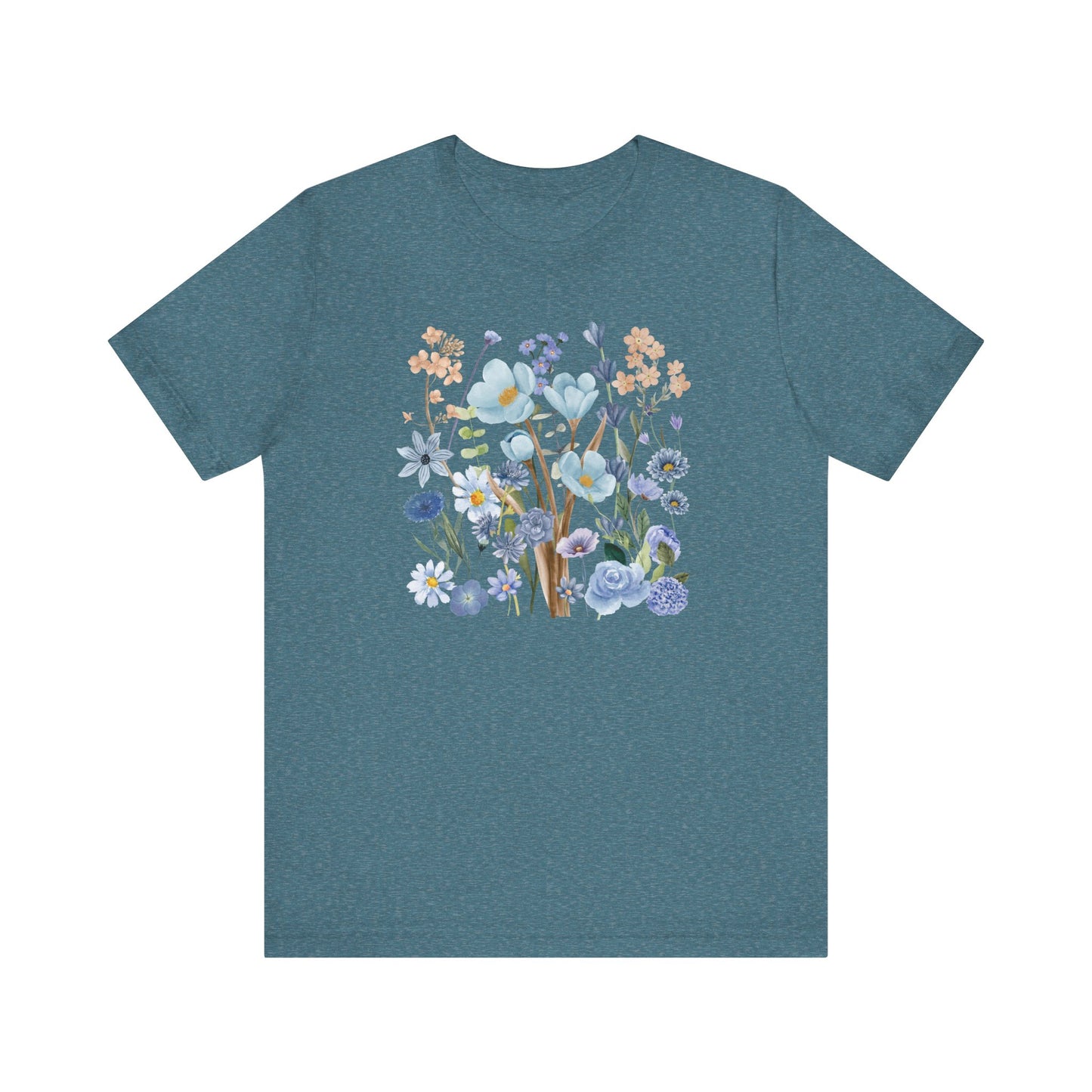 Blue Floral Print Shirt