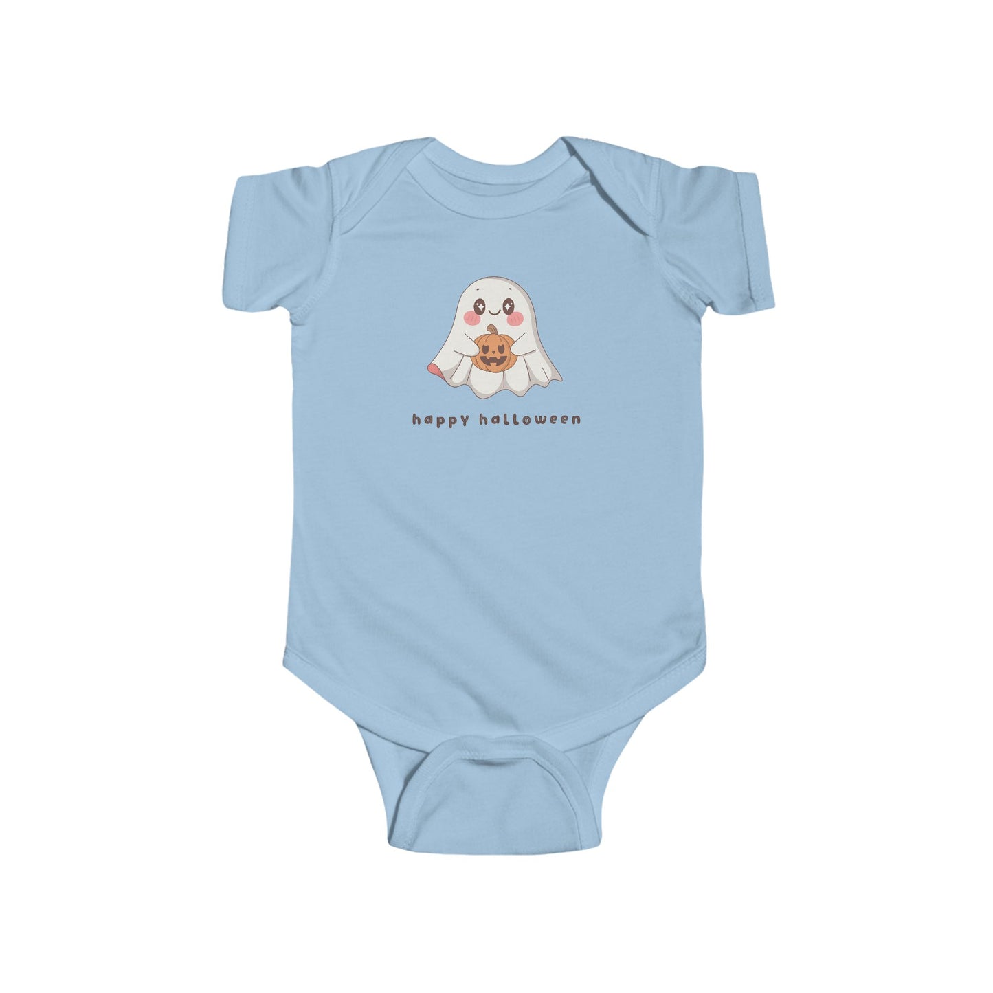 Cute Happy Halloween Ghost Print Onesie