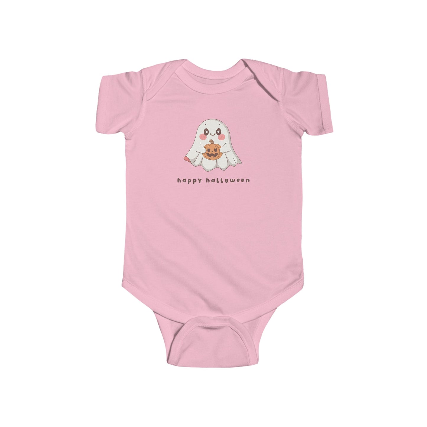 Cute Happy Halloween Ghost Print Onesie