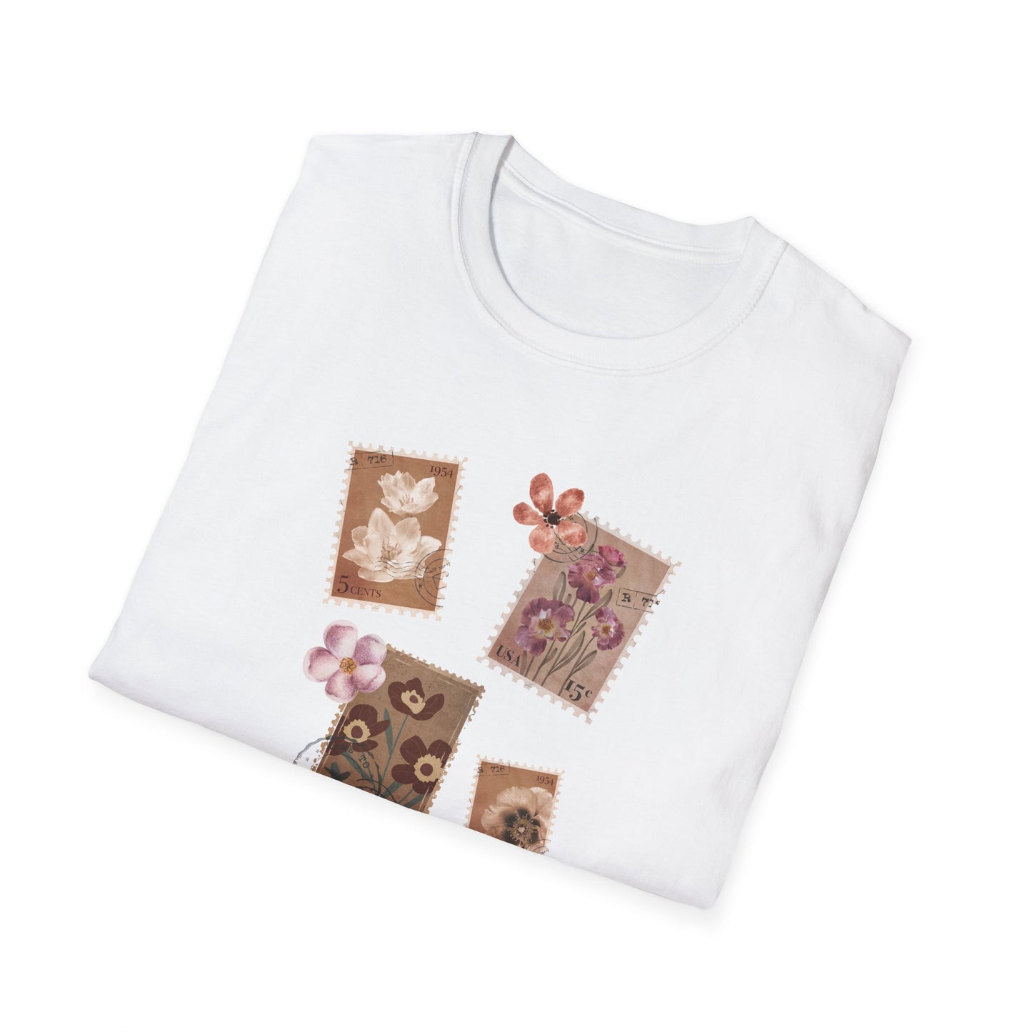 Vintage Floral Stamps T-Shirt