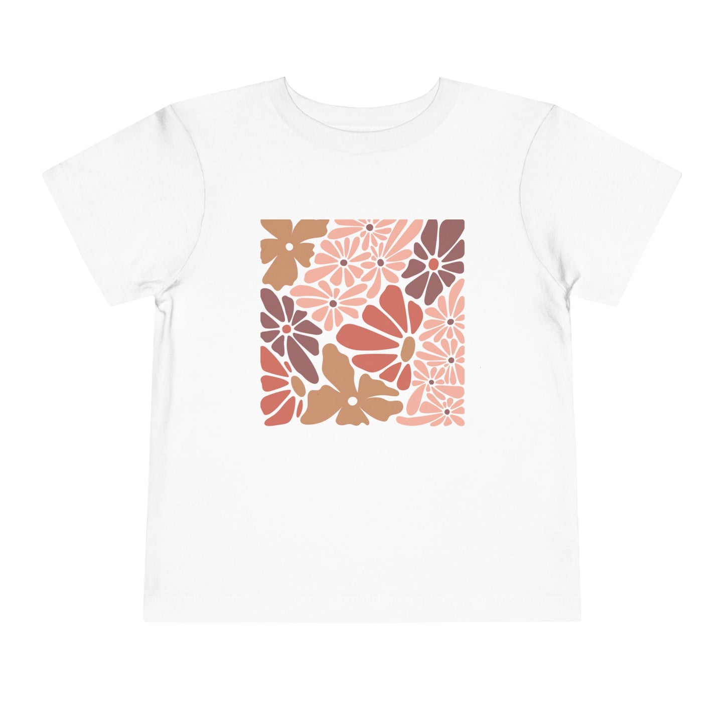 Modern Floral Print Toddler Girl T-Shirt