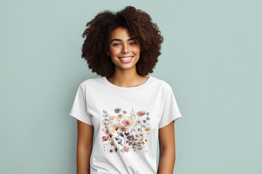Boho Vintage Floral Print T-Shirt