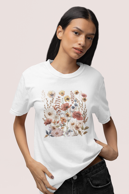 Vintage Floral Short Sleeve T-Shirt