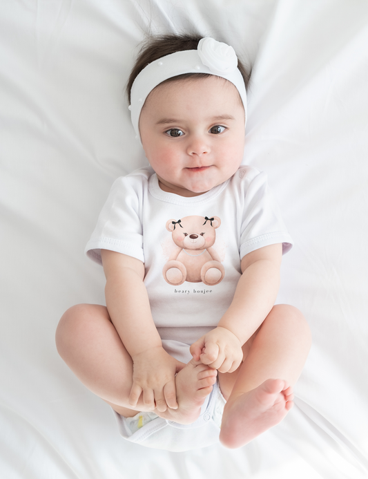 Beary Boujee Infant Girl Onesie