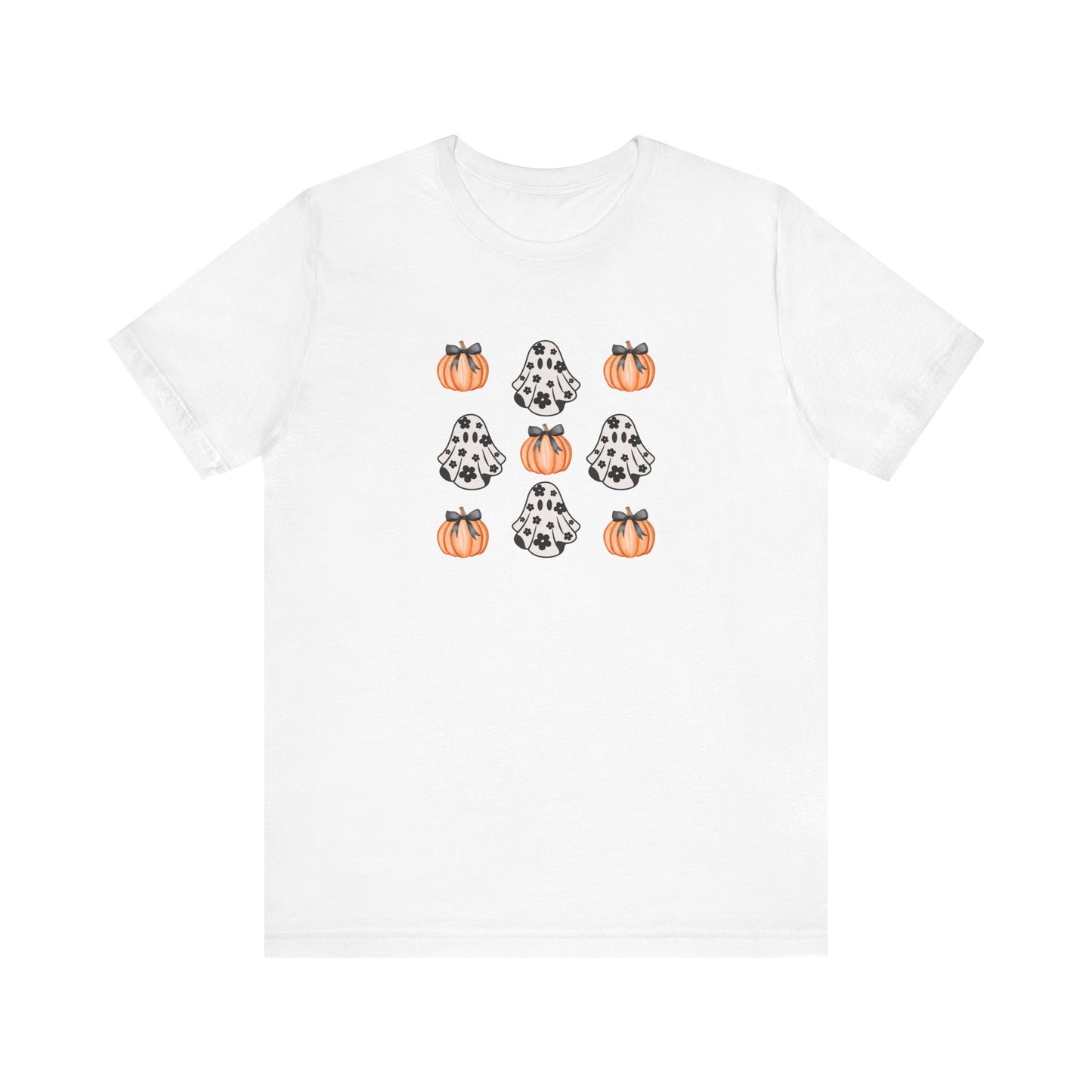 Pumpkin & Ghost Print T-Shirt