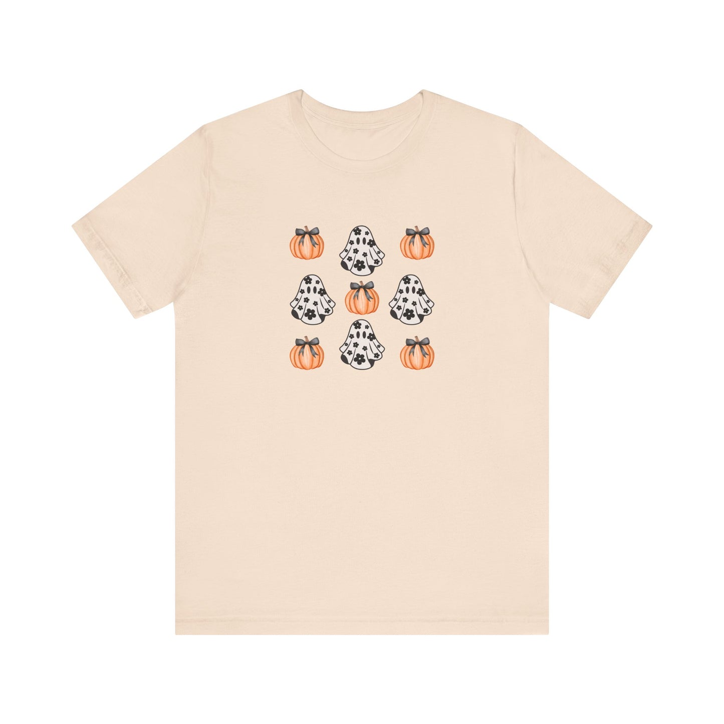Pumpkin & Ghost Print T-Shirt