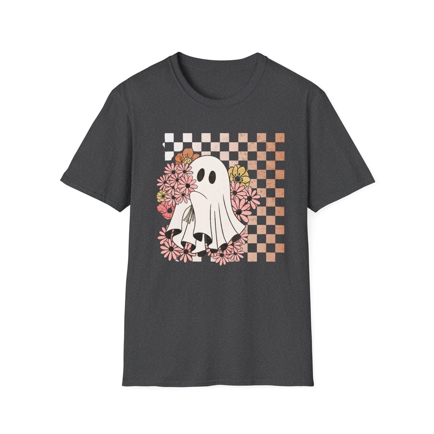 Cute Ghost Checkered T-Shirt