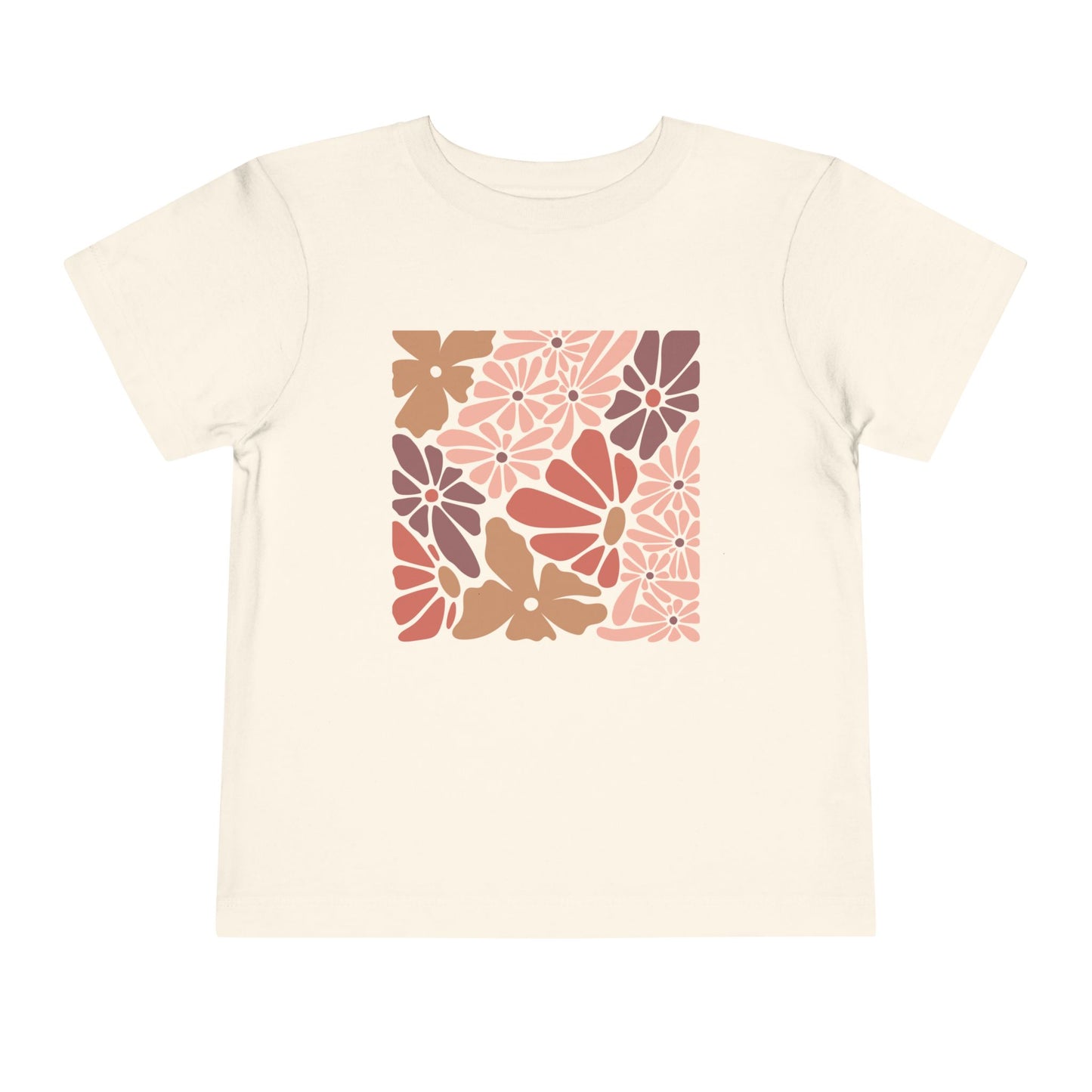 Modern Floral Print Toddler Girl T-Shirt