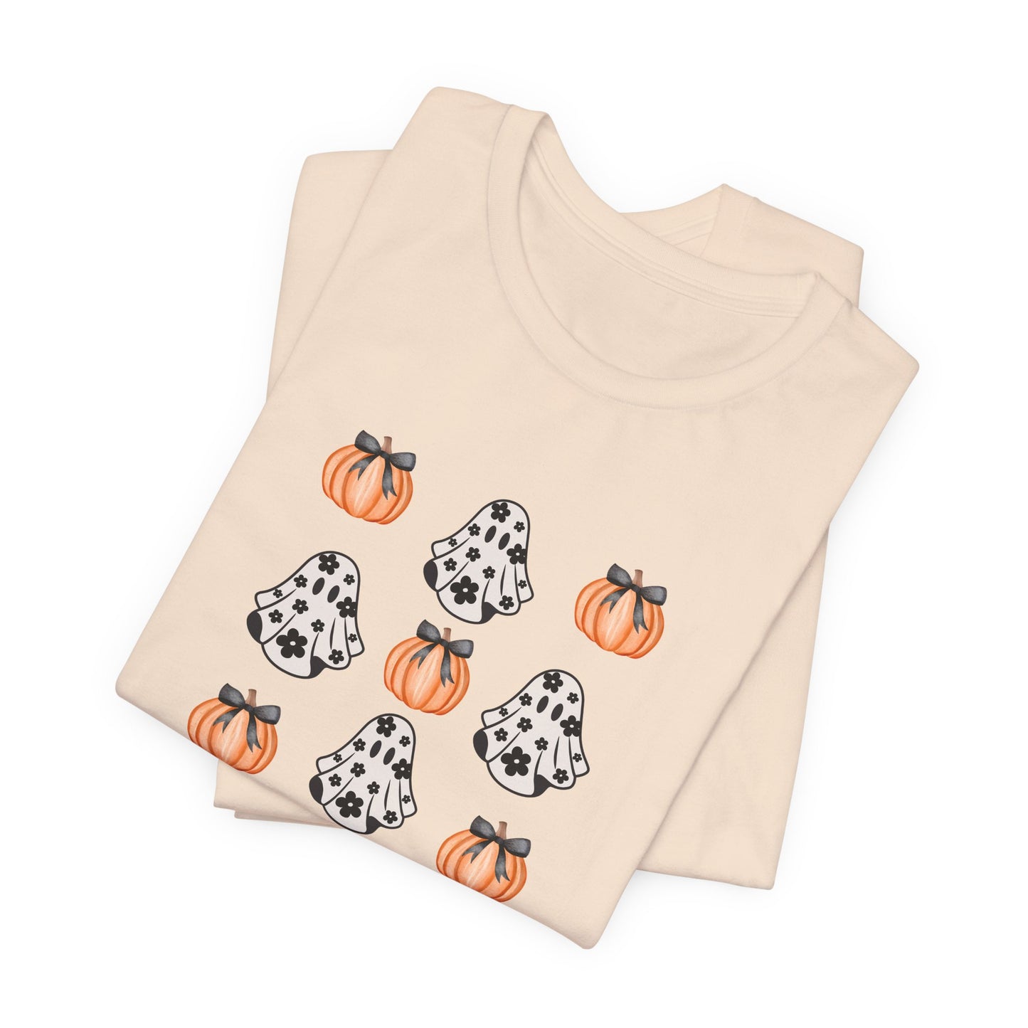 Pumpkin & Ghost Print T-Shirt