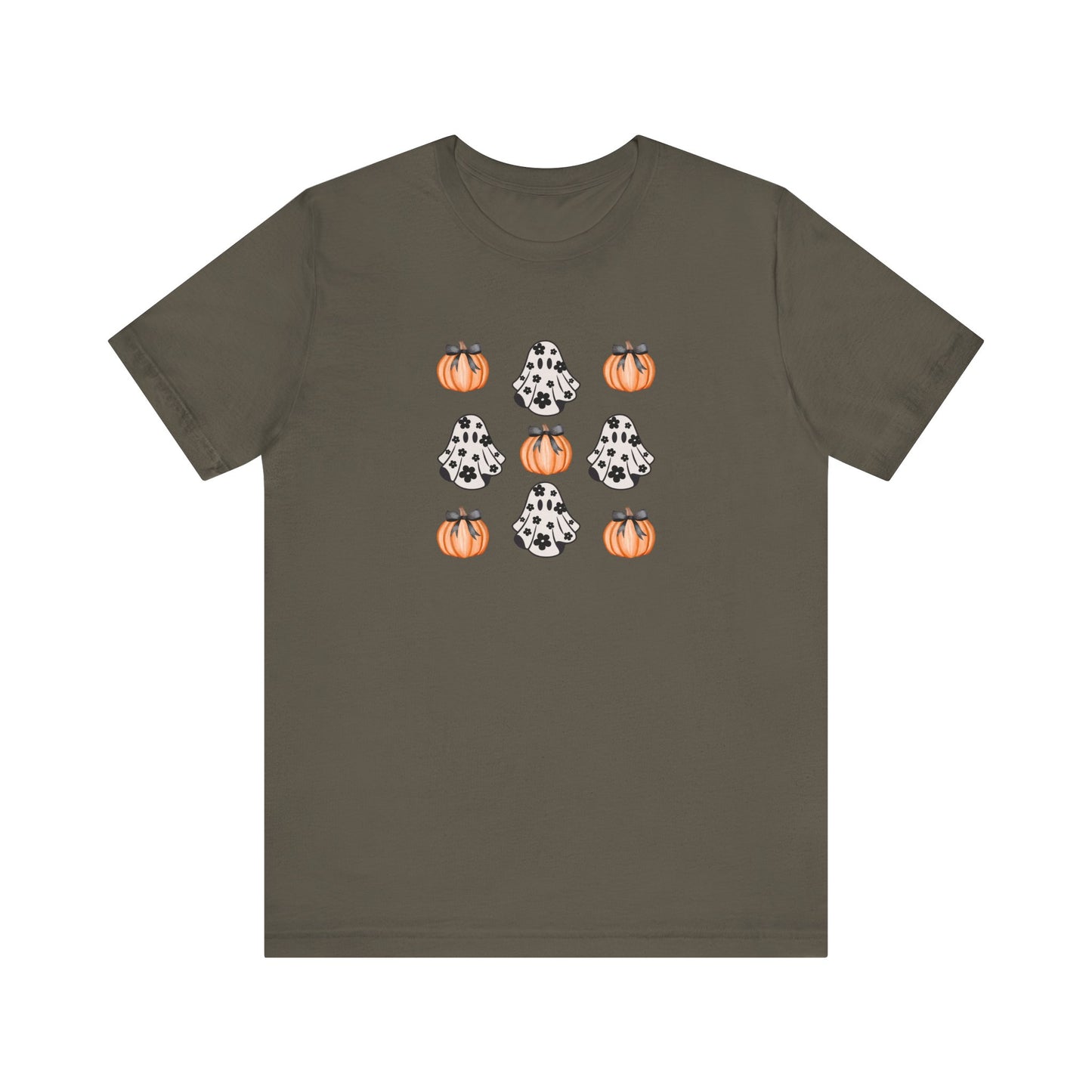 Pumpkin & Ghost Print T-Shirt