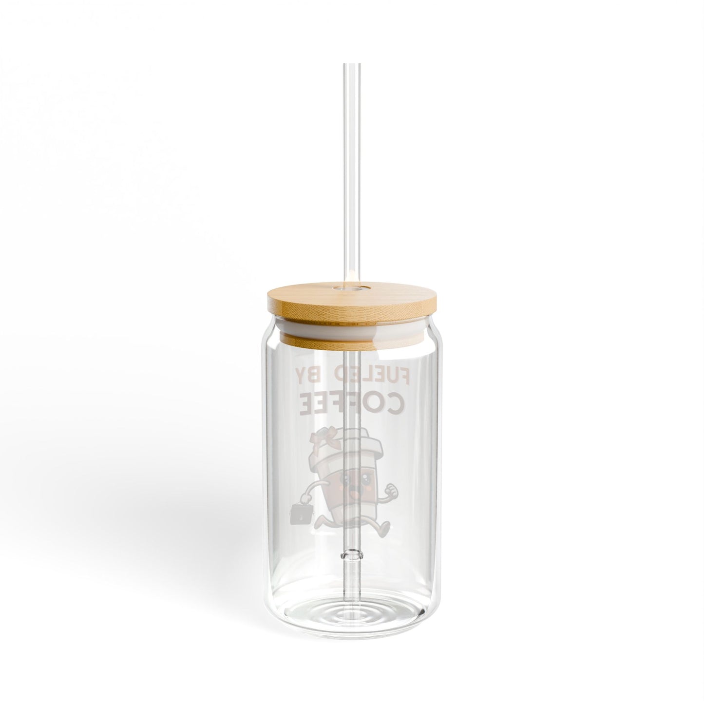 Fueled by Coffee Sipper Glass - 16oz