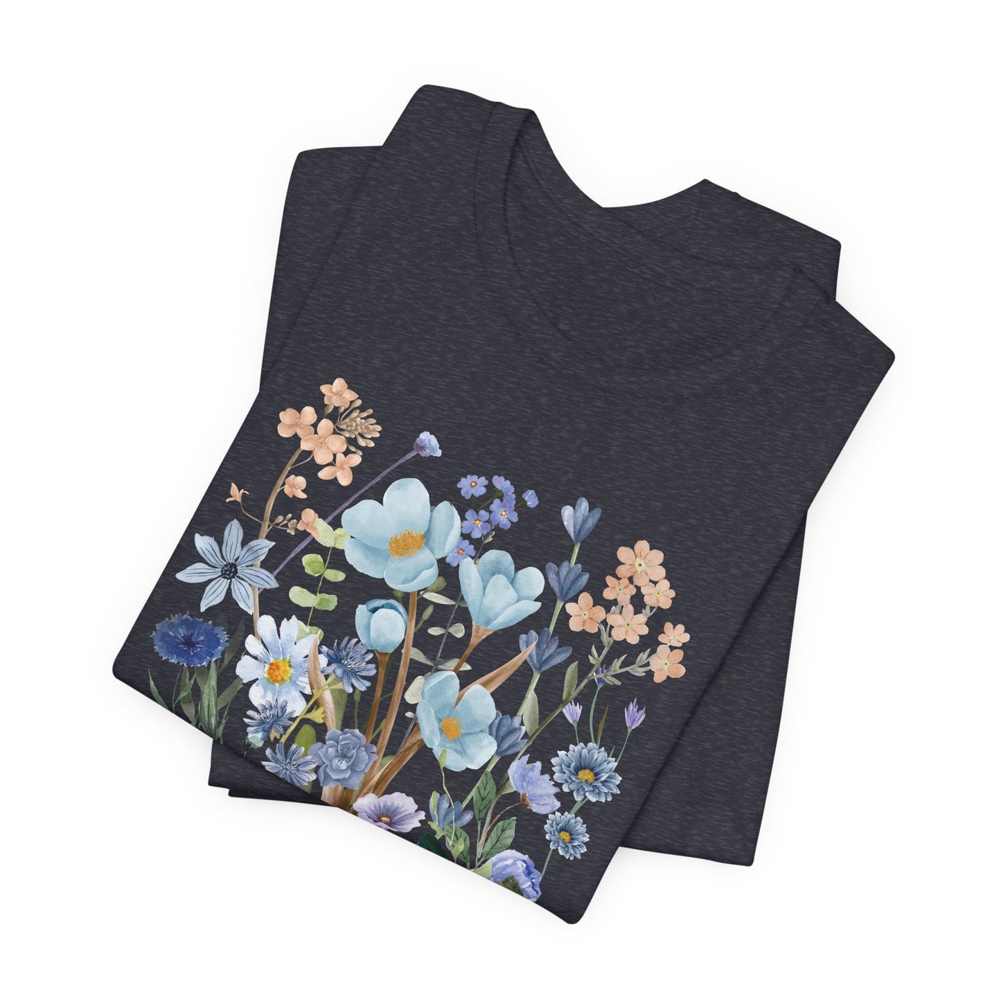 Blue Floral Print Shirt