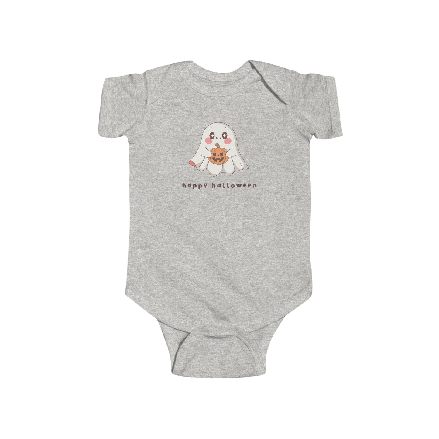 Cute Happy Halloween Ghost Print Onesie