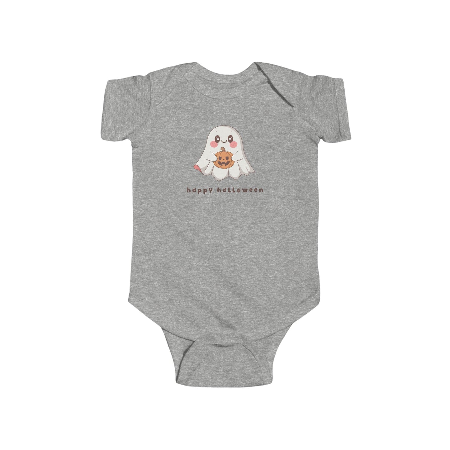 Cute Happy Halloween Ghost Print Onesie