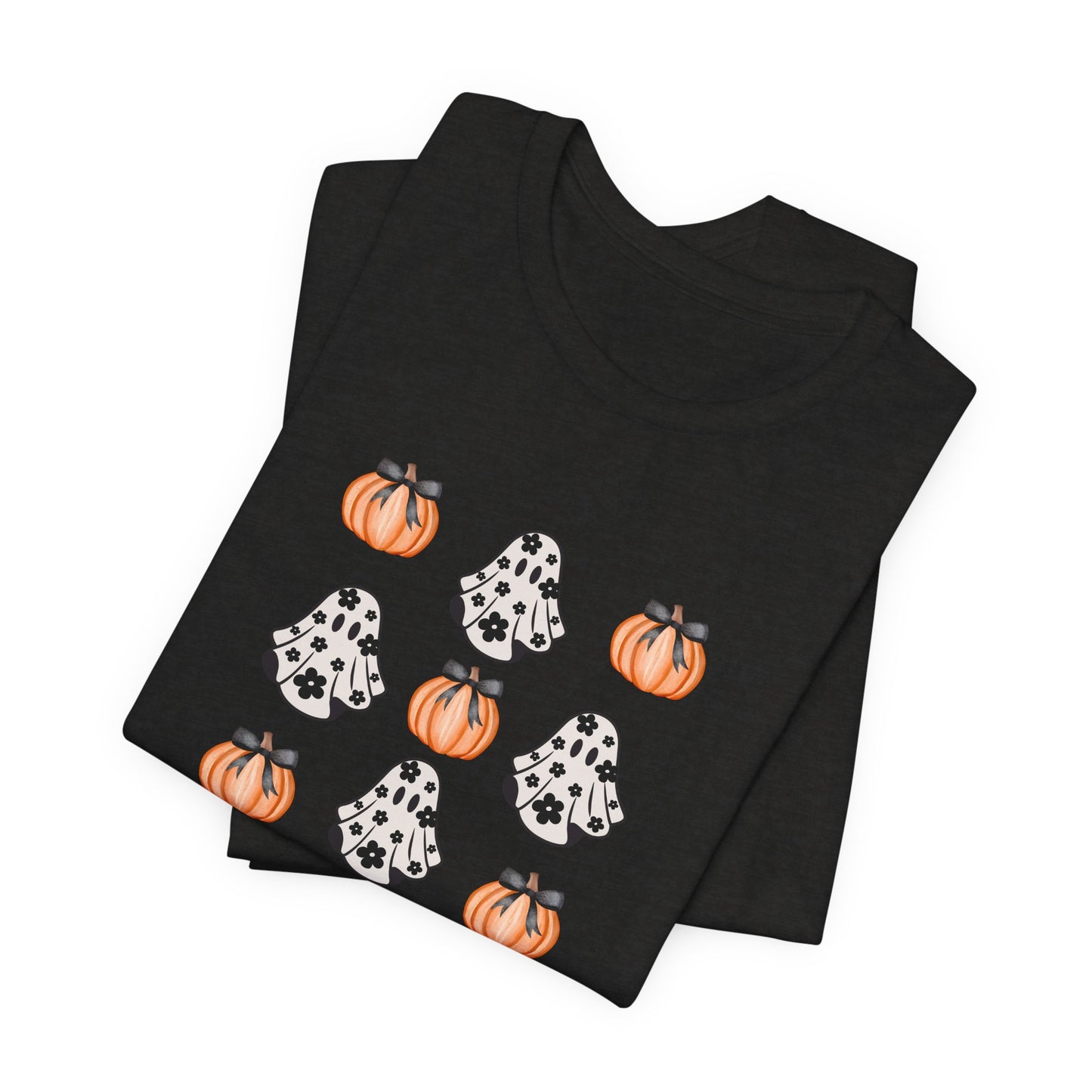 Pumpkin & Ghost Print T-Shirt