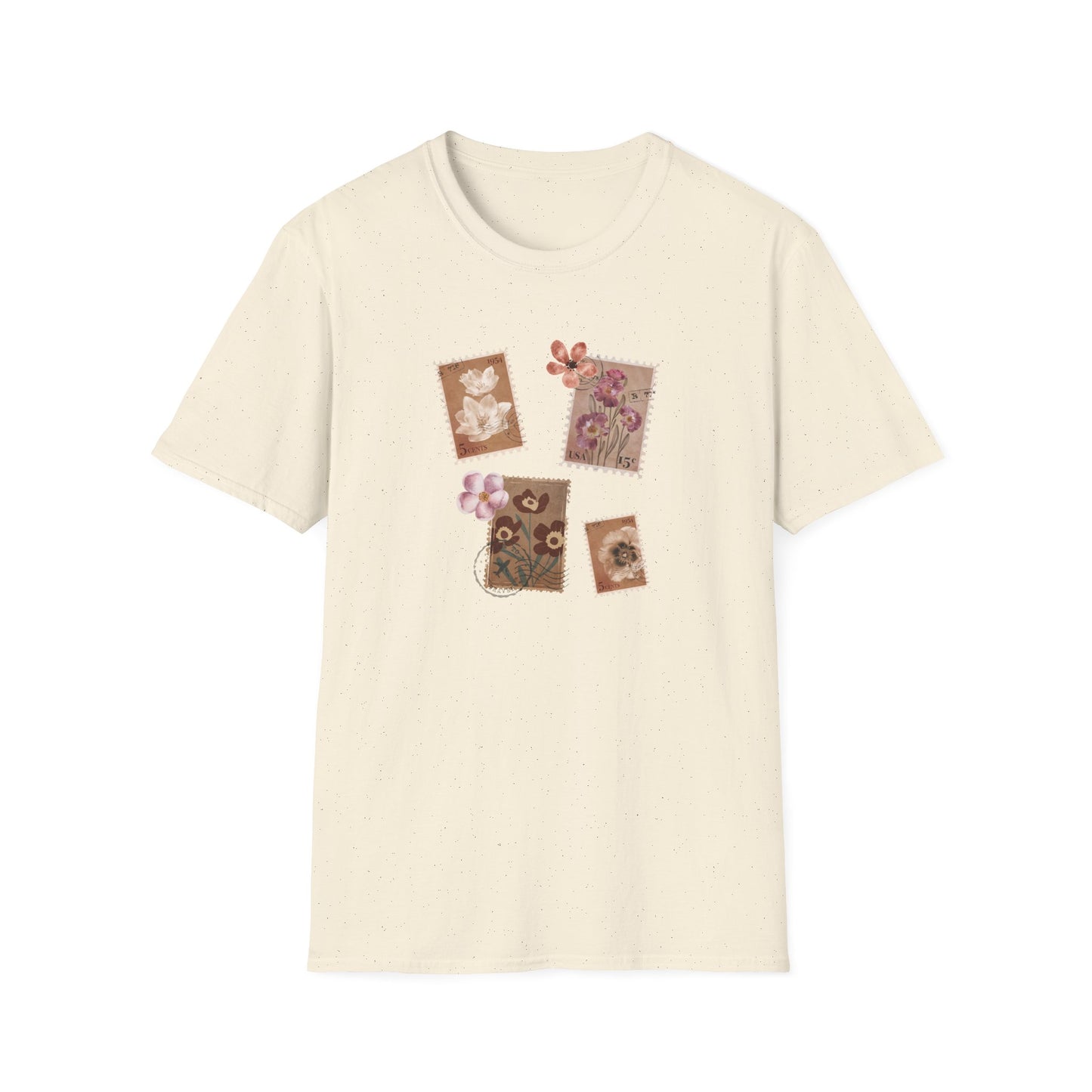 Vintage Floral Stamps T-Shirt