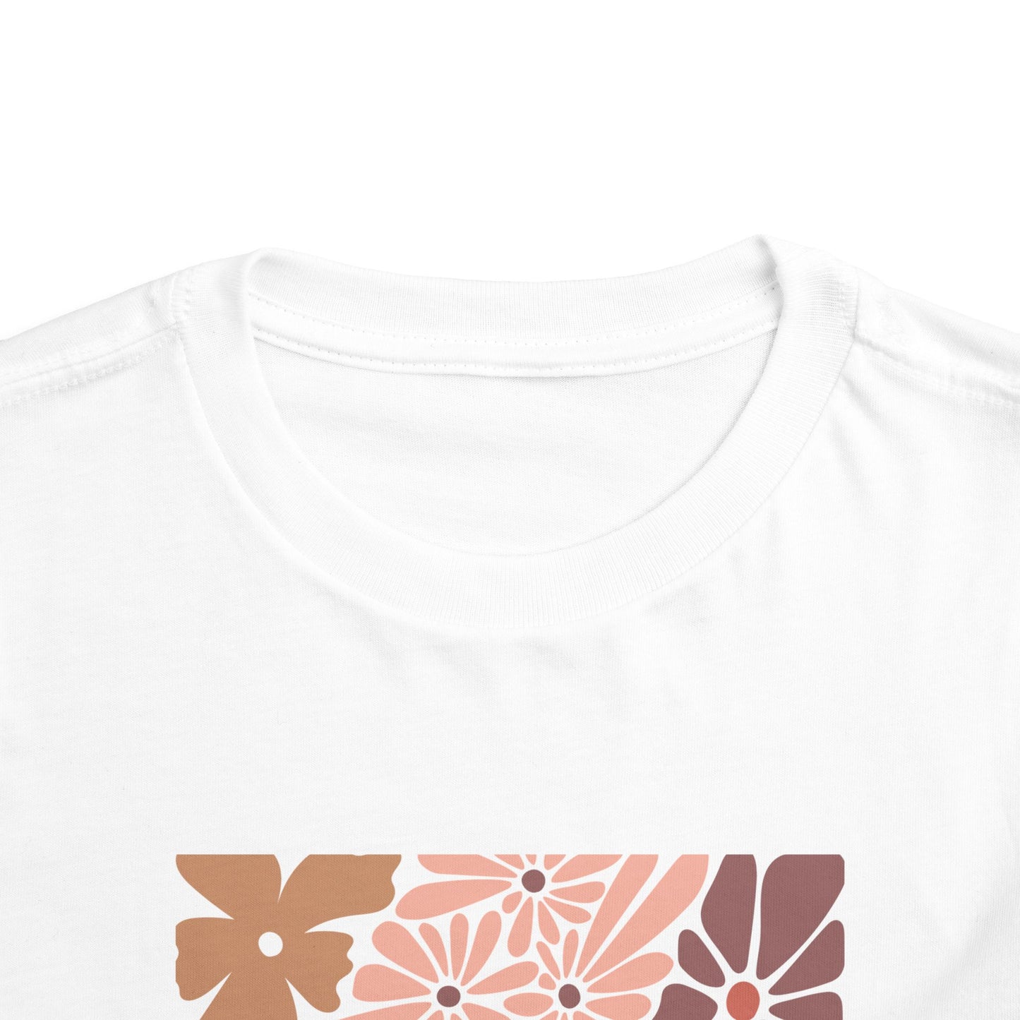 Modern Floral Print Toddler Girl T-Shirt