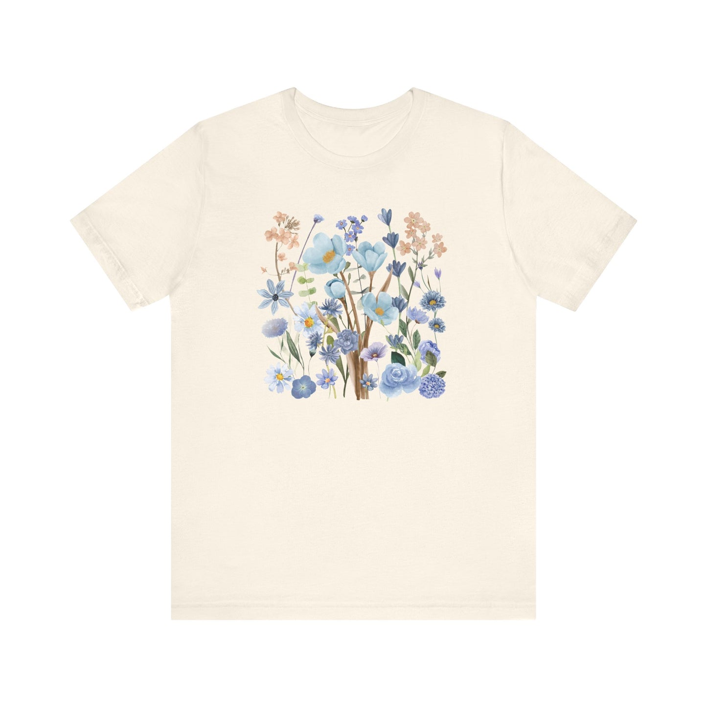 Blue Floral Print Shirt