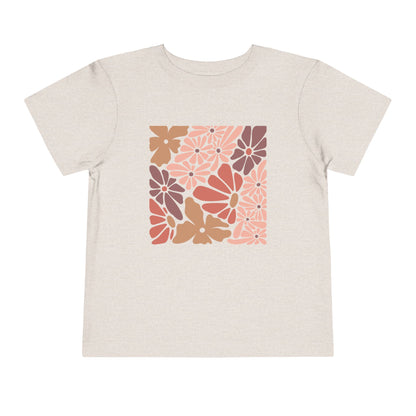 Modern Floral Print Toddler Girl T-Shirt