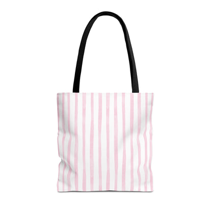 Cute Mauve Striped Tote Bag