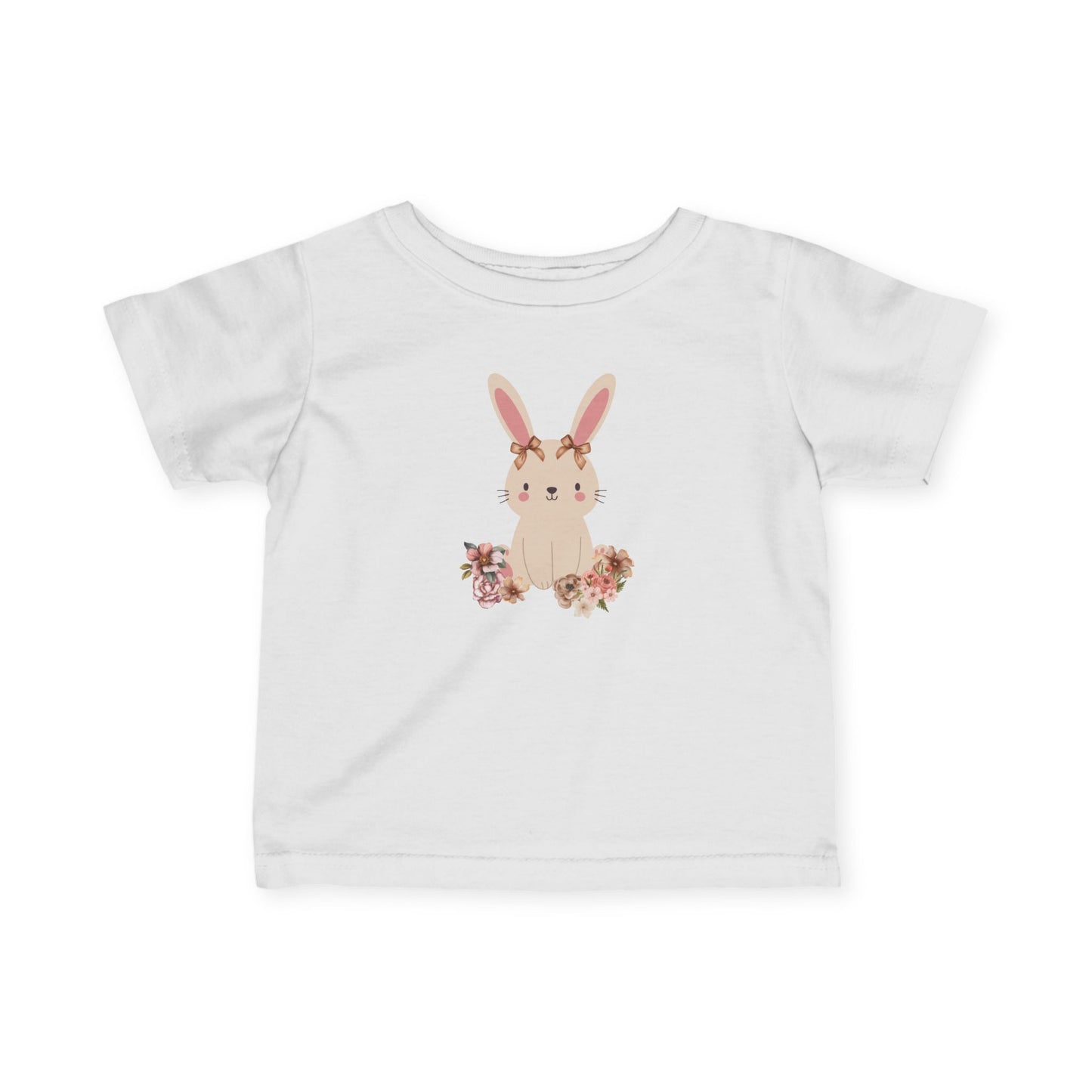 Adorable Floral Bunny Toddler T-Shirt