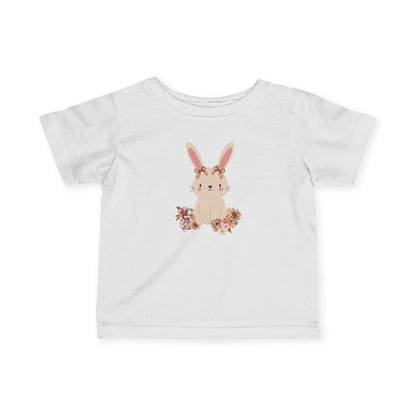 Adorable Floral Bunny Toddler T-Shirt