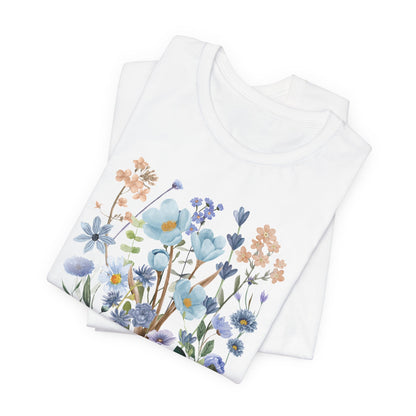 Blue Floral Print Shirt