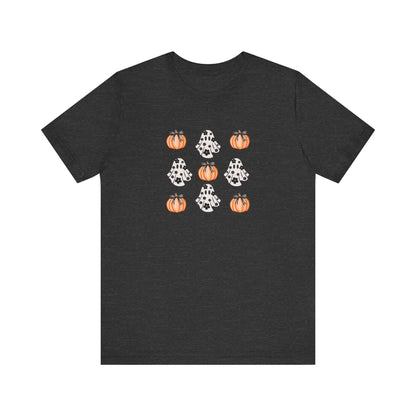 Pumpkin & Ghost Print T-Shirt