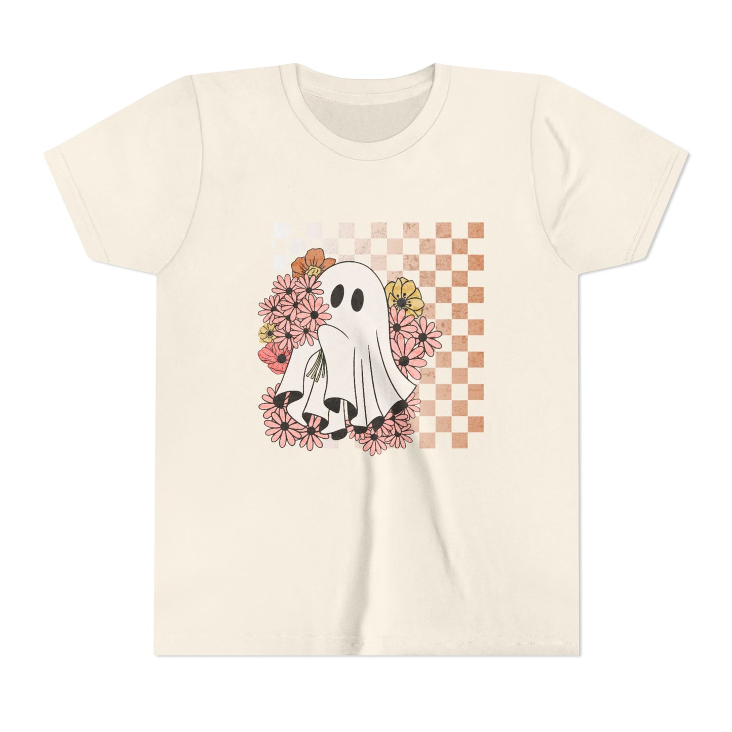 Youth Girls' Checkered Ghost T-Shirt
