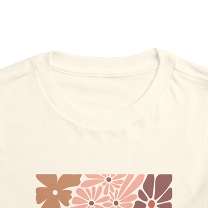Modern Floral Print Toddler Girl T-Shirt