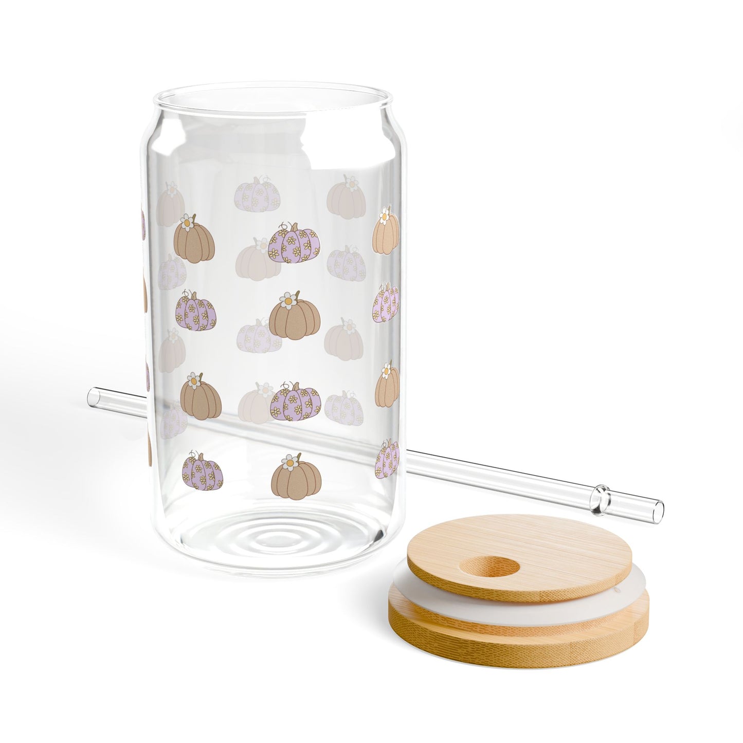 Cute Pumpkin Sipper Glass – 16oz