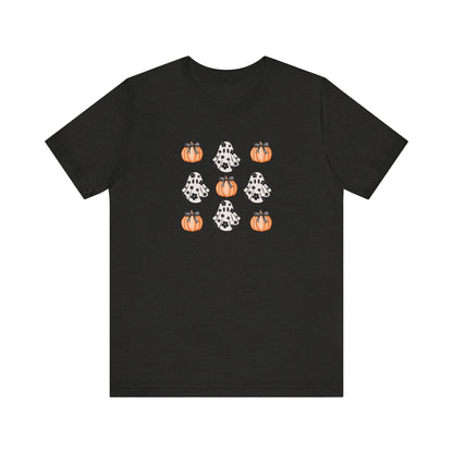 Pumpkin & Ghost Print T-Shirt