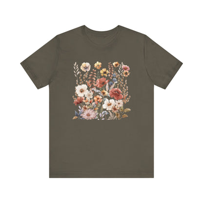 Vintage Floral Short Sleeve T-Shirt