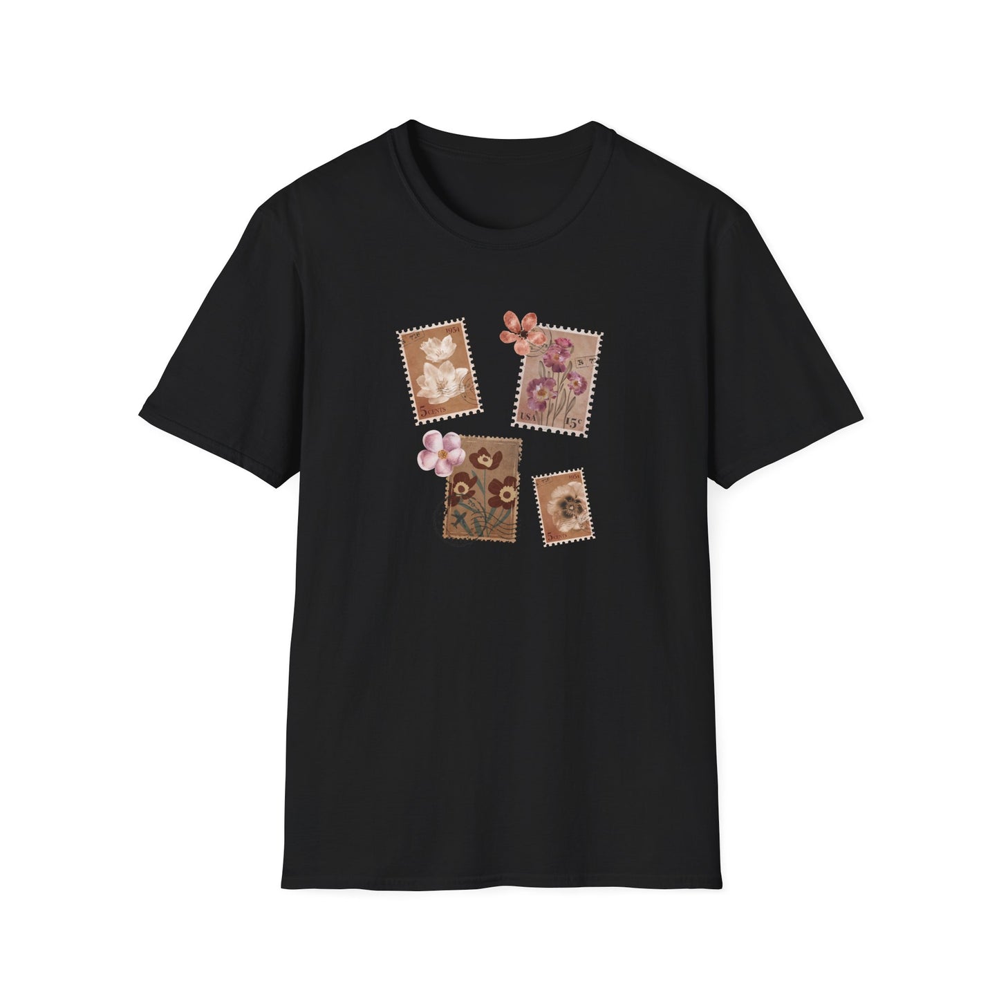Vintage Floral Stamps T-Shirt