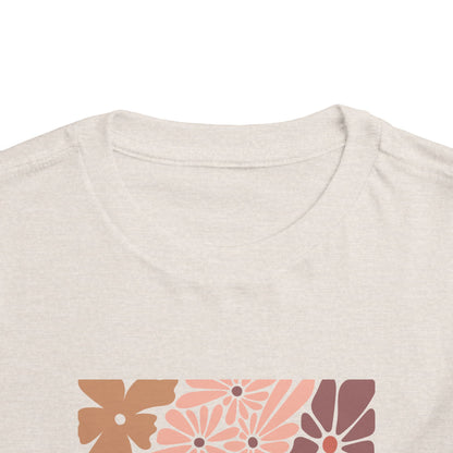 Modern Floral Print Toddler Girl T-Shirt