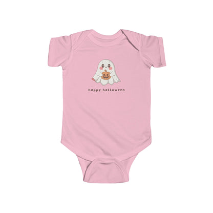 Cute Happy Halloween Ghost Print Onesie