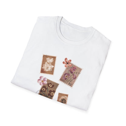 Vintage Floral Stamps T-Shirt