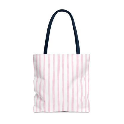 Cute Mauve Striped Tote Bag
