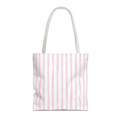 Cute Mauve Striped Tote Bag